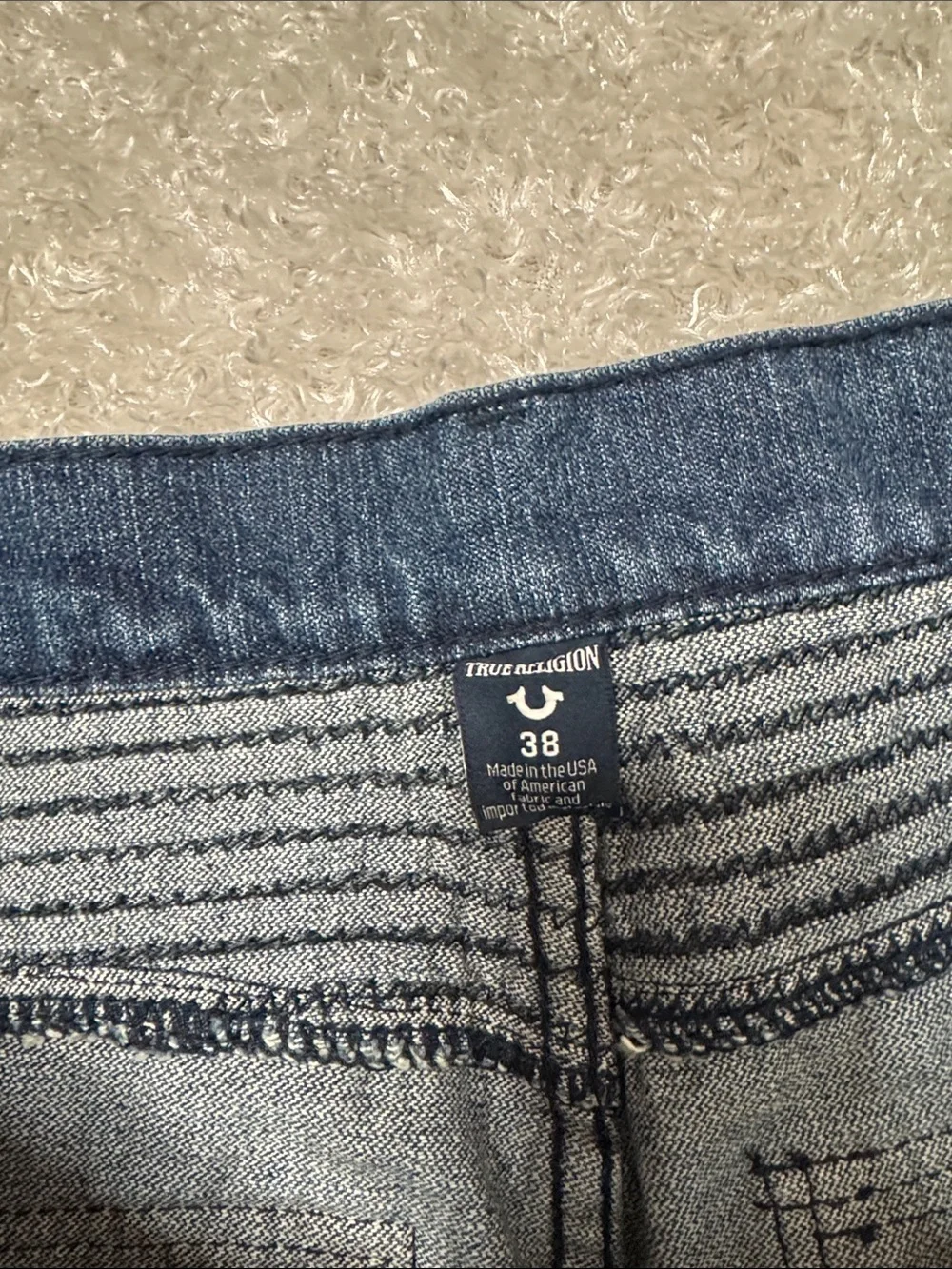 True religion mens Rocco jeans relaxed skinny size 38